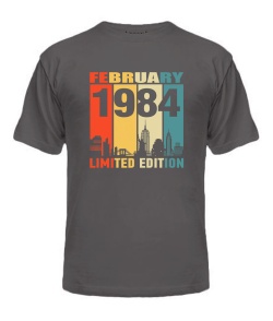 Чоловіча Футболка (Сірий графіт L) LIMITED EDITION [FEBRUARY 1984]