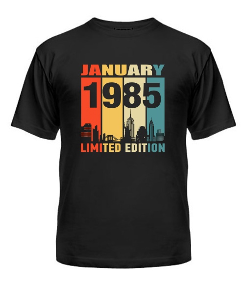 Чоловіча Футболка (Чорний XXL) LIMITED EDITION [JANUARY 1985]