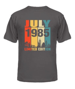 Чоловіча Футболка (Сірий графіт L) LIMITED EDITION [JULY 1985]