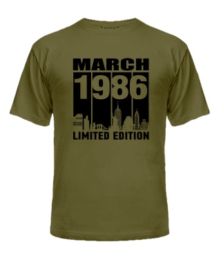 Мужская Футболка (army black L) LIMITED EDITION BLACK [MARCH 1986]