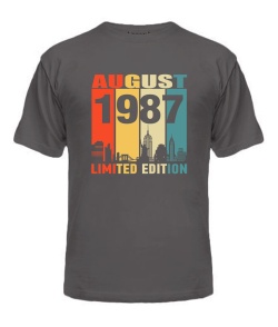 Чоловіча Футболка (Сірий графіт XL) LIMITED EDITION [AUGUST 1987]