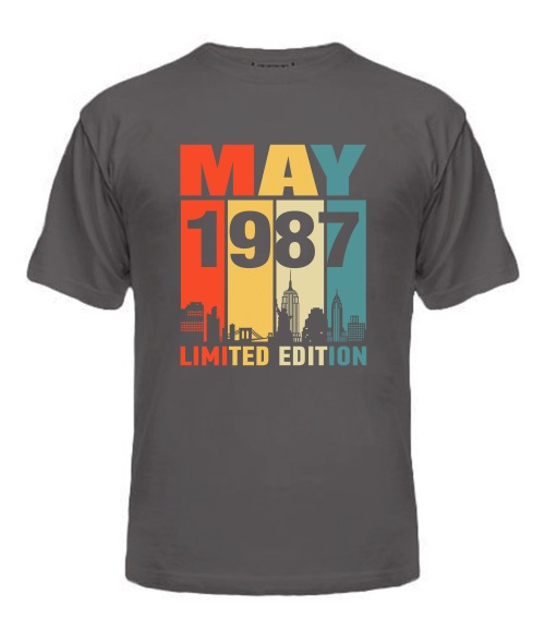 Чоловіча Футболка (Сірий графіт L) LIMITED EDITION [MAY 1987] [Брак друку]