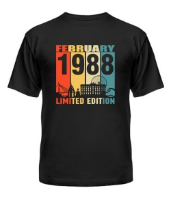 Чоловіча Футболка (Чорний XL) KHARKIV LIMITED EDITION [FEBRUARY 1988]