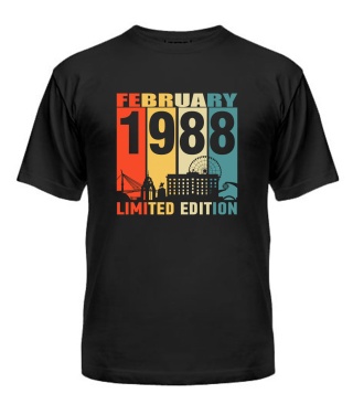 Чоловіча Футболка (Чорний XL) KHARKIV LIMITED EDITION [FEBRUARY 1988]