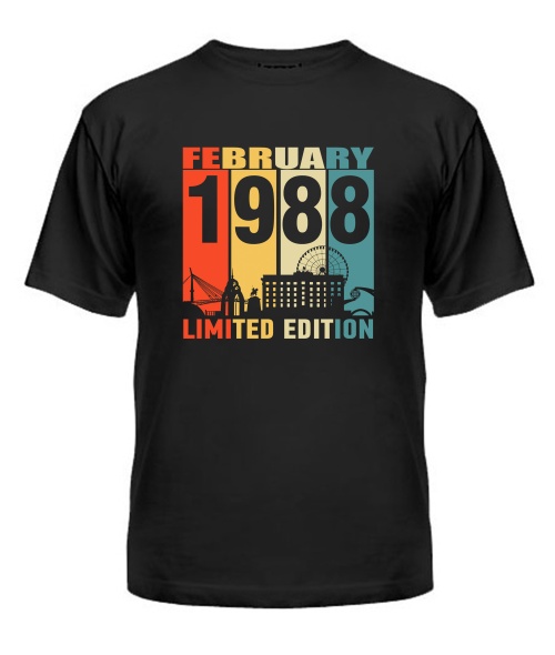 Чоловіча Футболка (Чорний XL) KHARKIV LIMITED EDITION [FEBRUARY 1988]