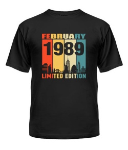 Чоловіча Футболка (Чорний L) LIMITED EDITION [FEBRUARY 1989]