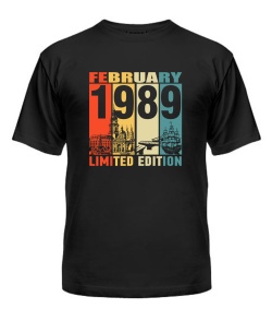 Чоловіча Футболка (Чорний L) MYKOLAYIV LIMITED EDITION [FEBRUARY 1989]