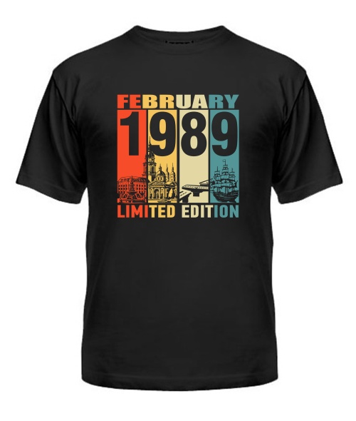 Чоловіча Футболка (Чорний L) MYKOLAYIV LIMITED EDITION [FEBRUARY 1989]