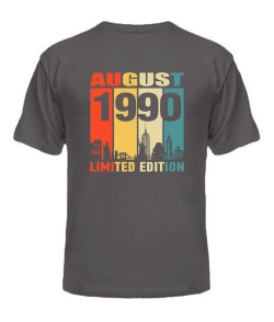 Чоловіча Футболка (Сірий графіт XXL) LIMITED EDITION [AUGUST 1990]