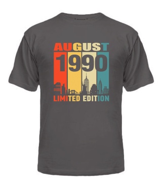 Чоловіча Футболка (Сірий графіт XXL) LIMITED EDITION [AUGUST 1990]