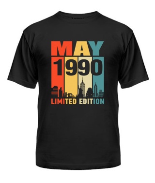 Чоловіча Футболка (Чорний XXL) LIMITED EDITION [MAY 1990]
