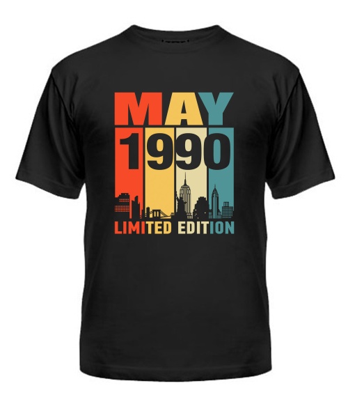Чоловіча Футболка (Чорний XXL) LIMITED EDITION [MAY 1990]