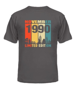 Чоловіча Футболка (Сірий графіт M) LIMITED EDITION [NOVEMBER 1990]