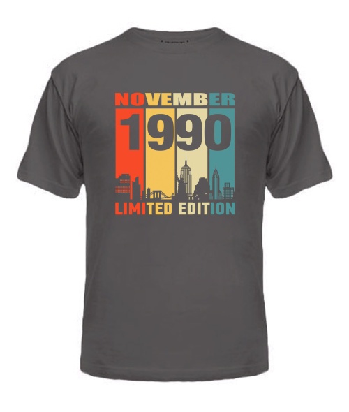 Чоловіча Футболка (Сірий графіт M) LIMITED EDITION [NOVEMBER 1990]