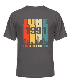 Чоловіча Футболка (Сірий графіт XL) LIMITED EDITION [JUNE 1991]