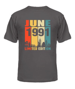 Чоловіча Футболка (Сірий графіт L) LIMITED EDITION [JUNE 1991]