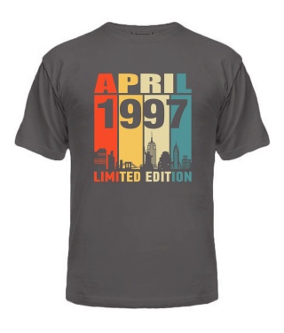 Чоловіча Футболка (Сірий графіт XXL) LIMITED EDITION [APRIL 1997]