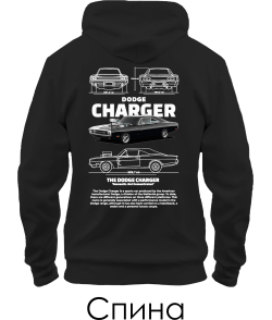 Толстовка-худи DODGE CHARGER Sketch (Спина)
