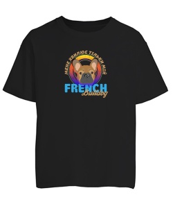 Футболка оверсайз Хвилює Французский бульдог