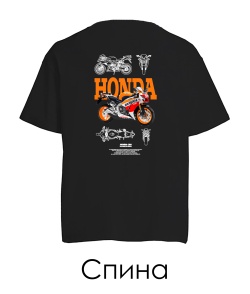Футболка оверсайз HONDA CBR Sketch (Спина)