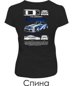 Жіноча футболка BMW M3 GTR Sketch (Спина)