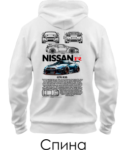Толстовка-худі NISSAN GTR Sketch (Спина)