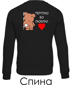 Світшот Ведмедик і Зая (Спина) (для нього)