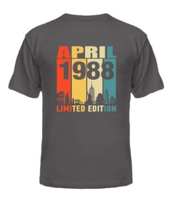 Мужская Футболка (Серый графит L) LIMITED EDITION [APRIL 1988]