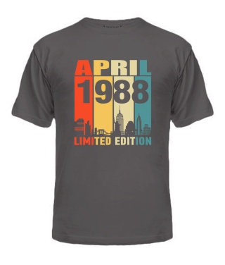 Мужская Футболка (Серый графит L) LIMITED EDITION [APRIL 1988]