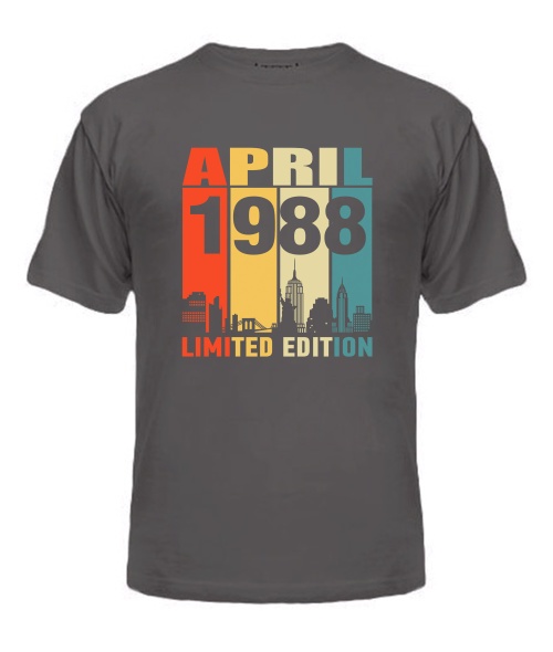 Мужская Футболка (Серый графит L) LIMITED EDITION [APRIL 1988]