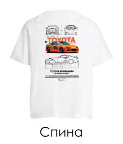 Футболка оверсайз TOYOTA SUPRA Sketch (Спина)