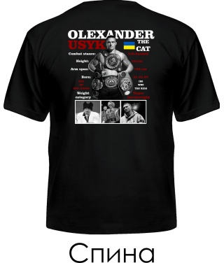 Мужская Футболка Olexandr Usyk Sketch (Спина)