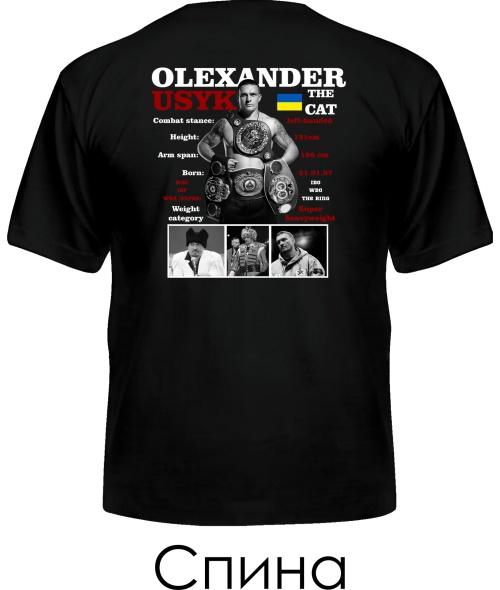 Мужская Футболка Olexandr Usyk Sketch (Спина)