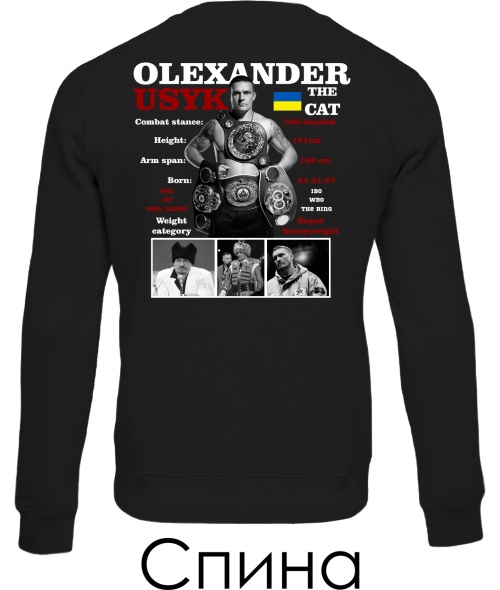 Свитшот Olexandr Usyk Sketch (Спина)