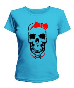 Женская футболка Молодожены-черепа