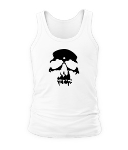 Мужская Майка (Белый L) Череп Вариант №3