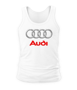 Чоловіча майка (Білий XL) Ауді (Audi)