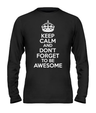 Мужской Лонгслив Keep calm and to be awesome