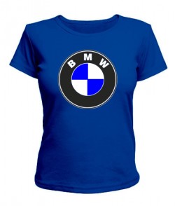 Женская футболка (синяя XL) BMW