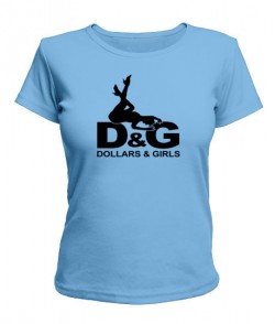 Женская футболка D8G - dollars8girls - вариант 2