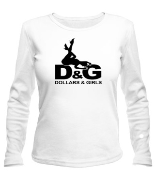 Женский лонгслив D8G - dollars8girls - вариант 2