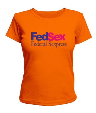 Женская футболка FedSex-Federal Sexpress