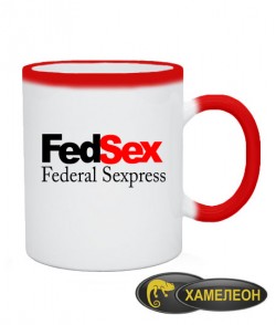Чашка хамелеон FedSex-Federal Sexpress