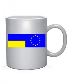 Чашка арт Прапор України та Євросоюзу Варіант №1