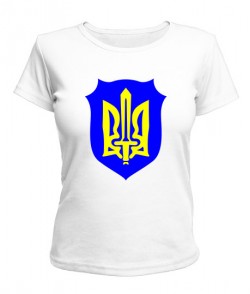 Жіноча футболка Герб України Варіант №12
