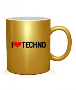 Чашка арт I love techno 1