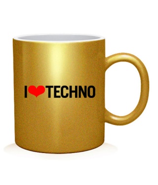 Чашка арт I love techno 1