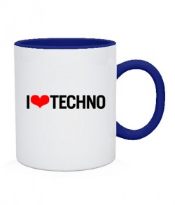 Чашка I love techno 1