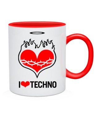 Чашка I love techno