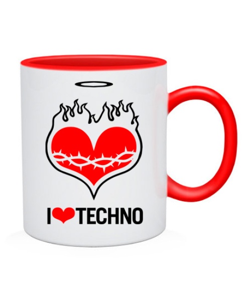 Чашка I love techno